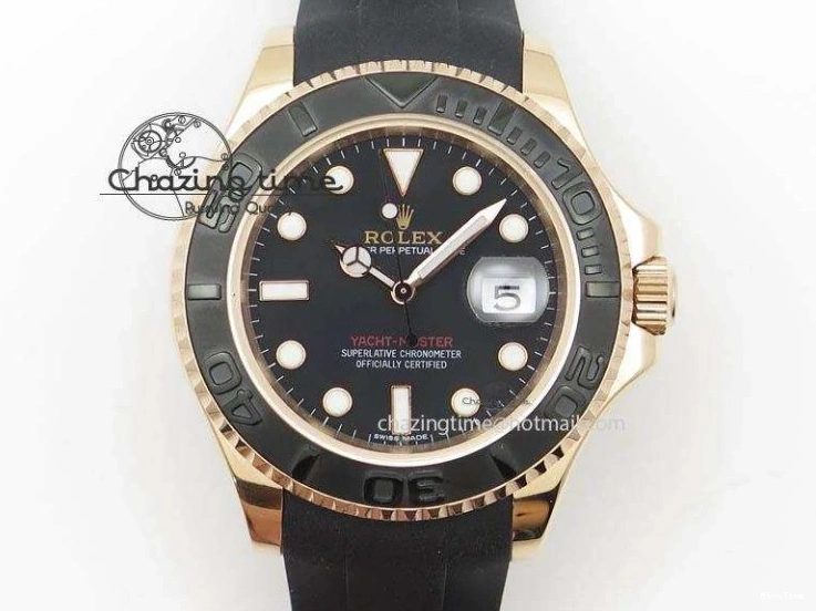 MiroTime 0523 Yacht-Master 116655 UBF 1:1 Best Edition 3D Black Ceramic Bezel on Black Rubber Strap A2836(Free Extra Strap) SunProtective 3061